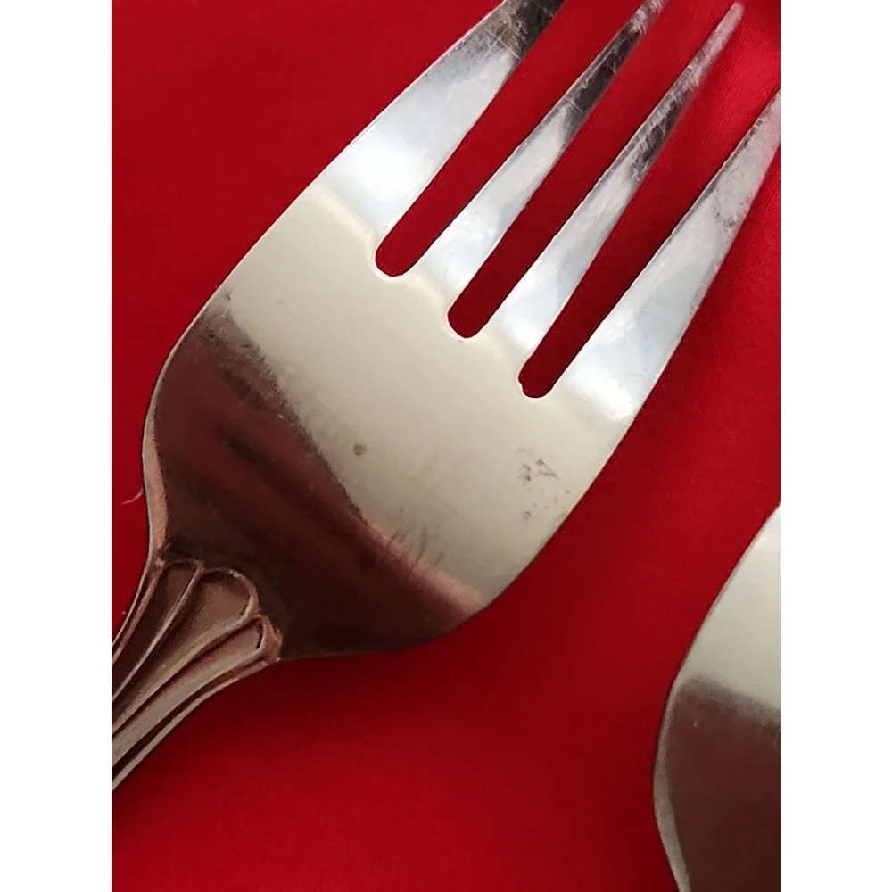 6 ONEIDA DUBLIN Stainless Flatware Lot 4 Salad Forks 2 Dinner Forks Retired